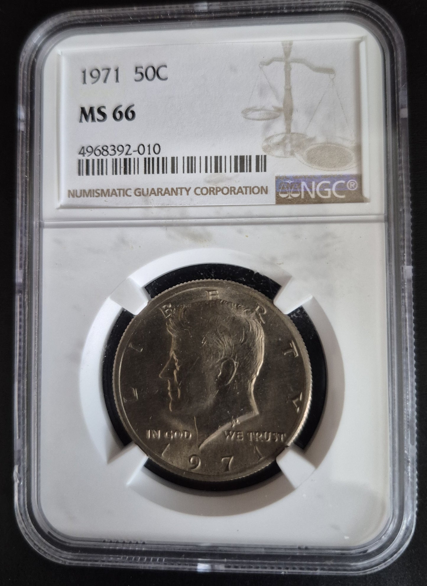 1971 Kenndy Half Dollar Ms66