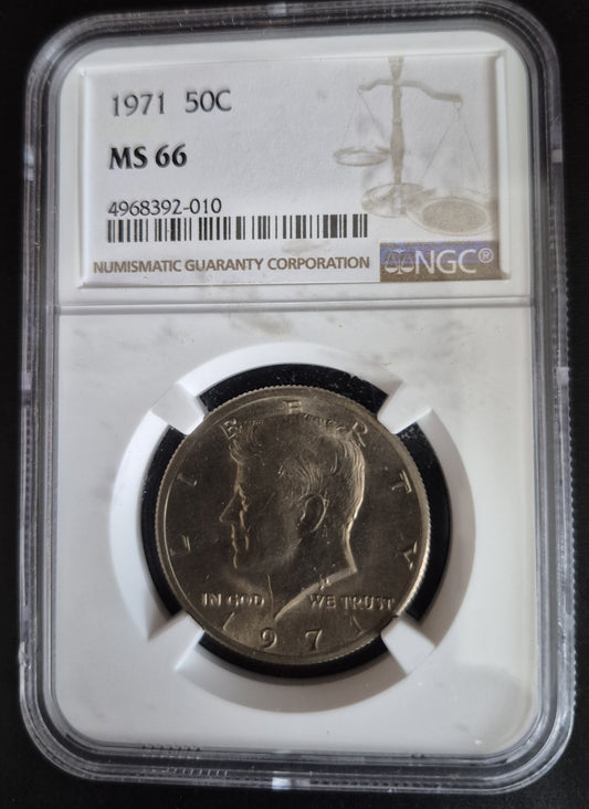 1971 Kenndy Half Dollar Ms66