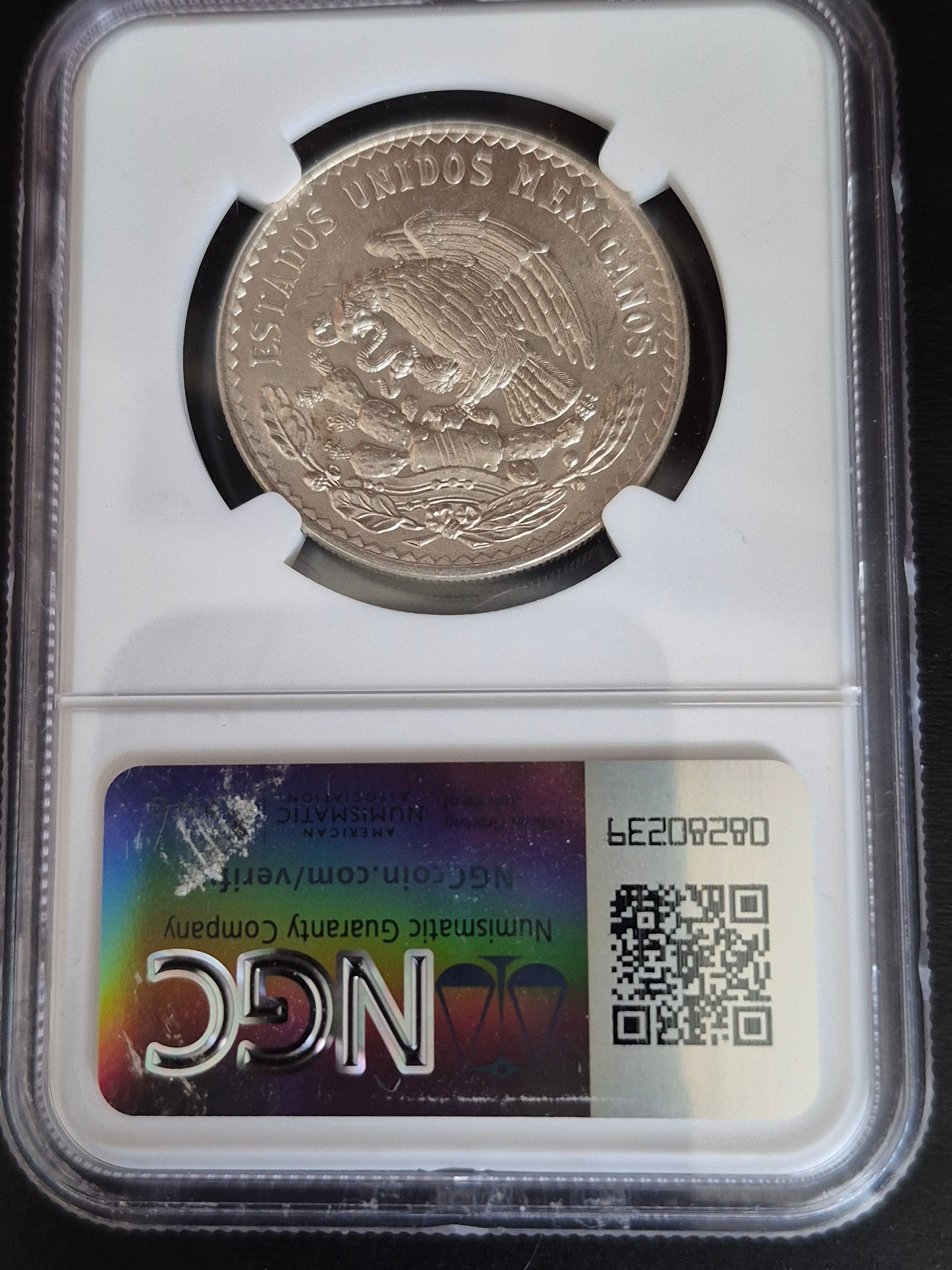 1948 Mexico 1 Peso Ms 64 graded by NGC