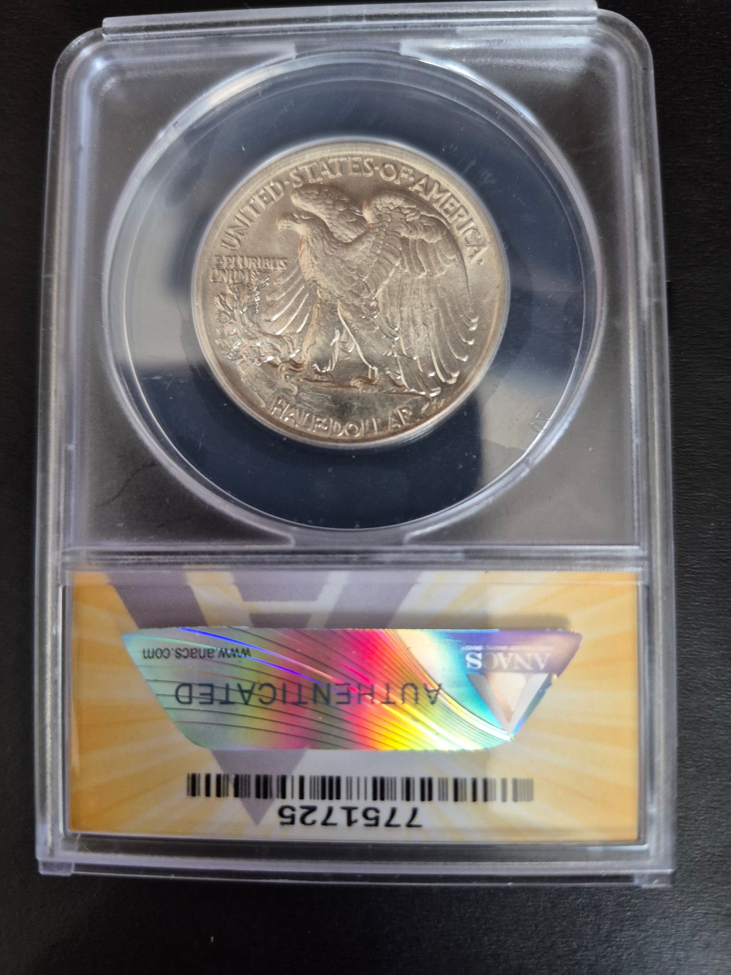 1943 .50 Walking Liberty Au58